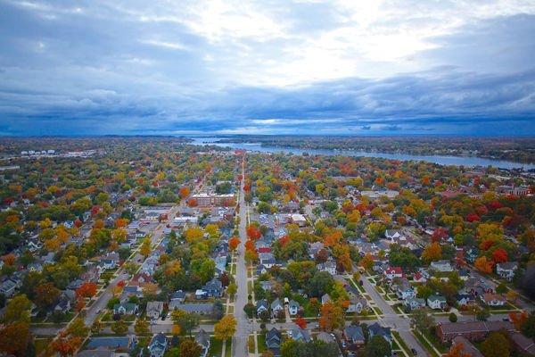 View of Holland, MI from the air.