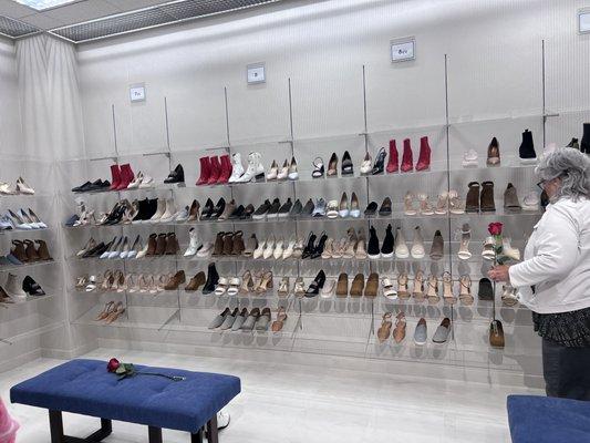 The sale shoe room.