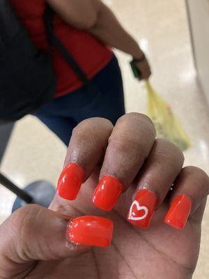 Likes the heart but the nails were so bulky