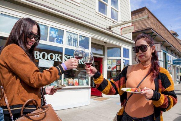 Wine tasting at the Fort Bragg Whale Festival