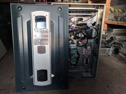 The new S9v2 96% efficient 2 stage gas furnace with a variable speed motor.