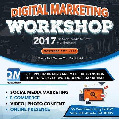 Our Digital Marketing workshop ad.