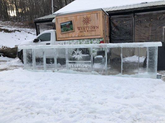 An ice bar on Groundhog Day. I highly recommend this place.