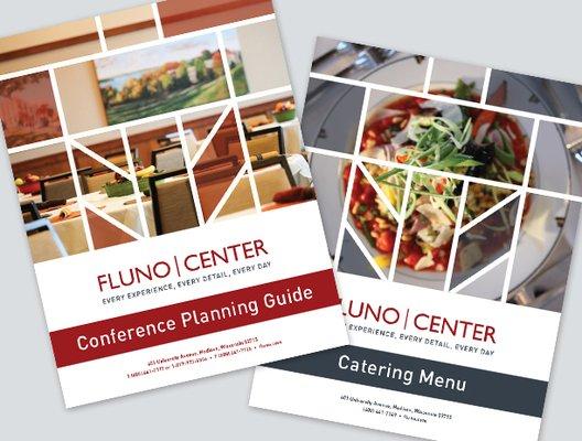 Sales collateral for The Fluno Center in Downtown Madison, WI