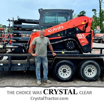 A big congratulations to Mr. Dustin Blair on the purchase of his new Kubota SVL-65 skid steer!