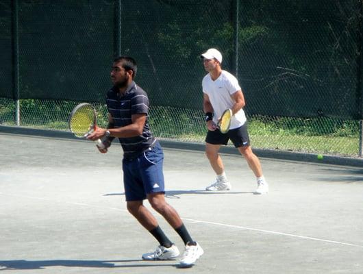 Bryan Hiner and Amyn Soldier iin the finals of men's open doubles in Jacksonville,Florida