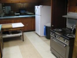 Kitchen area with counter