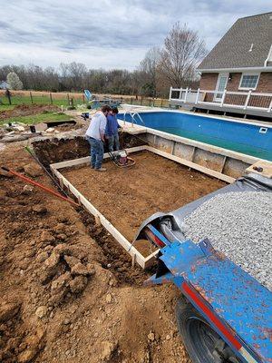 In the process of building a custom hot tub spa