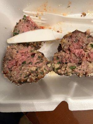 Raw meatballs-they could kill someone.