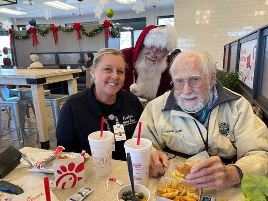 Lunch with Santa
 & Dr. Hartness today!  We love what we do!