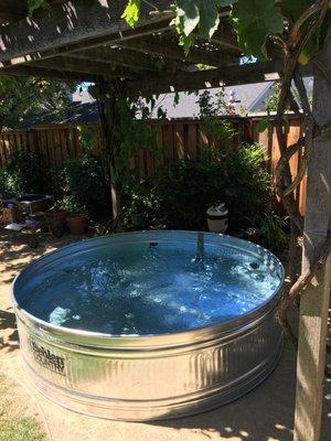 8 foot stock tank pool.