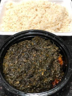 Potatoe Greens w/ Rice