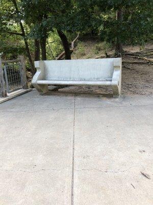 One of four relaxing bench's.