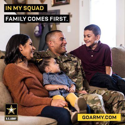 The advantages and opportunities the United States Army offers, benefit the whole family.