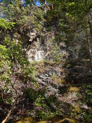 Sheer rock face.