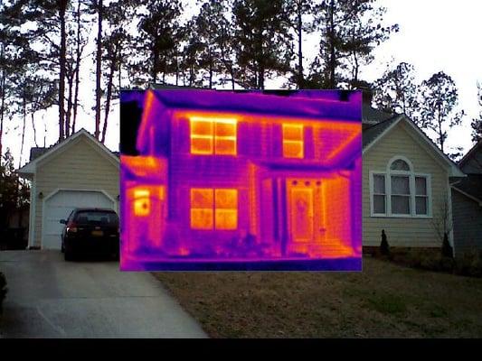 Infrared Image of Home Exterior