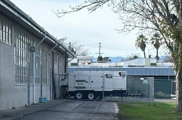 Generators up against the kindergarten classroom