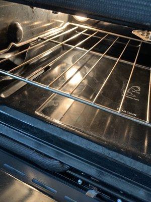 He didn't even clean inside the oven