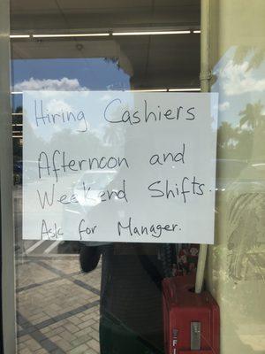 Dollar tree in London Square is hiring