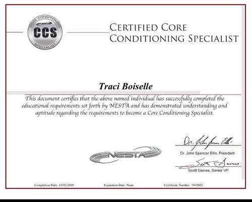 I am a NESTA Certified Elite Training Specialist