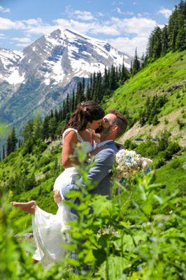 Elopement photo in Glacier National Park