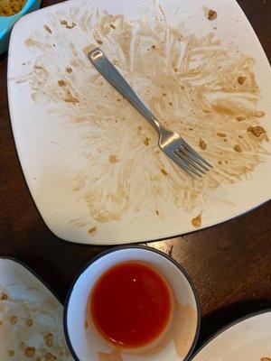 Empty plate from beef and broccoli. I decided to create this account after I ate it all