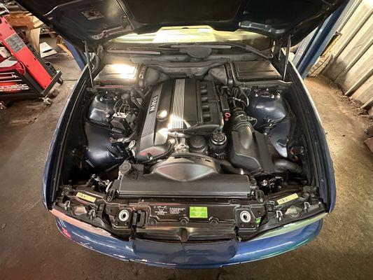 Engine bay cleaning.