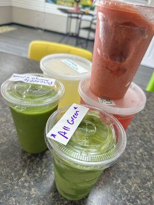 Smoothies and Fresh squeezed juices/ lemonade