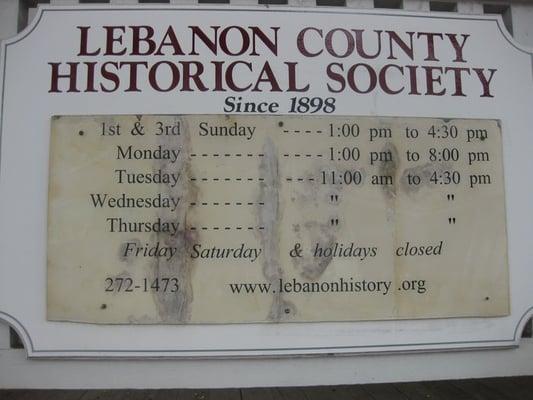 lebanon county historical society