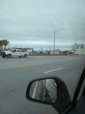 Around 8th street or so... you can see that condotel that's around Ferry Road