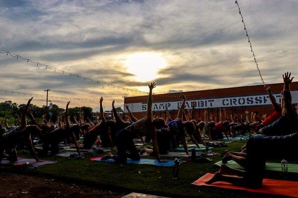 Sunset yoga