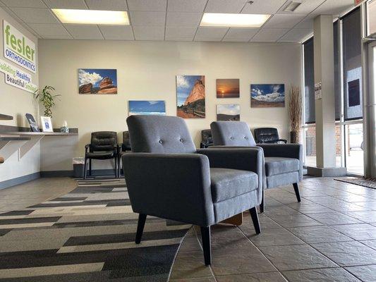 Comfy reception area with ample seating.