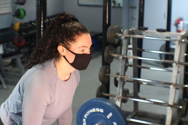 Rachel doing Deadlifts