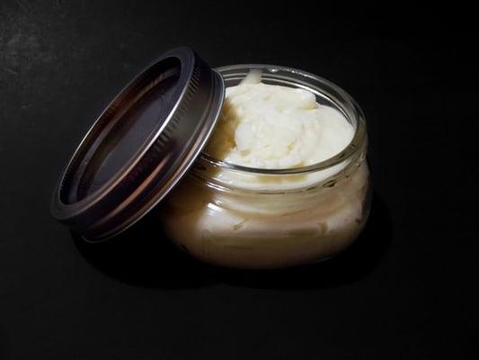 A Super-rich & creamy Body Butter; easily absorbs into your skin helping to condition, soften, and smooth while helping to prevent dryness.