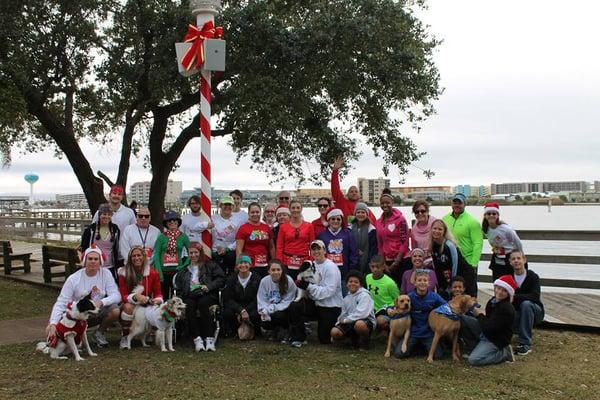 Some of our Members and Trainers at the Jingle Bell Run