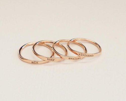 Custom Delicate Name Ring