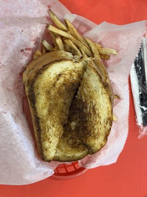 Patty Melt and Fries