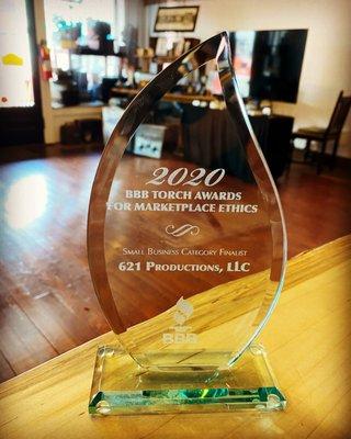 2020 BBB Torch Award finalist for Marketplace Ethics.