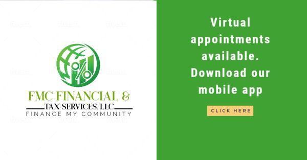 We have contact-free tax services, by downloading our app & uploading documents