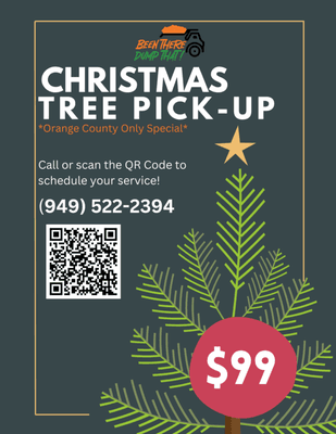 Christmas tree pick up service for only $99!

#christmastreeremoval