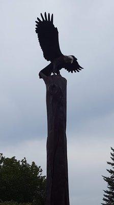 Bald Eagle Statue In Park