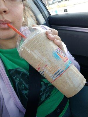 Medium Frozen dunkin coffee (2 pumps of pumpkin swirl)