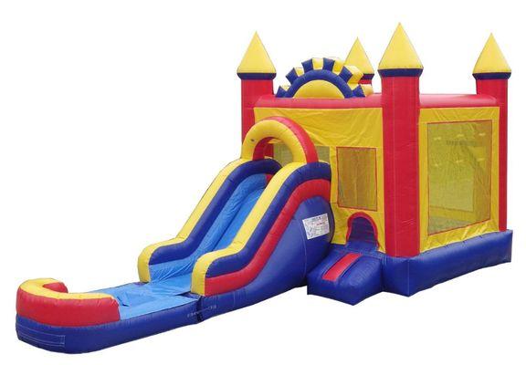 This water slide / bounce house combo will fit in most yards...