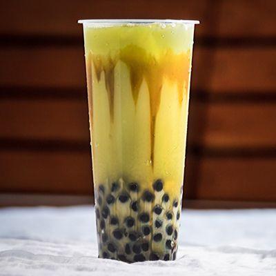 Green Thai-Ger - Black Sugar Boba Roasted Thai Jasmine Milk Tea