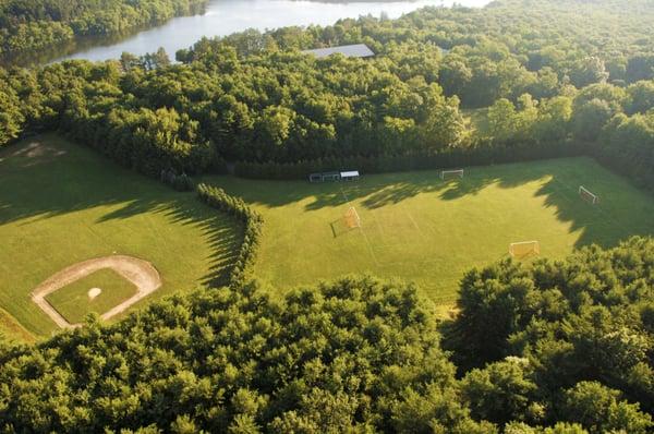 With 6 acres of fields, this camp is built for sports!