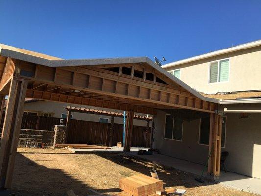 Patio overhang parking