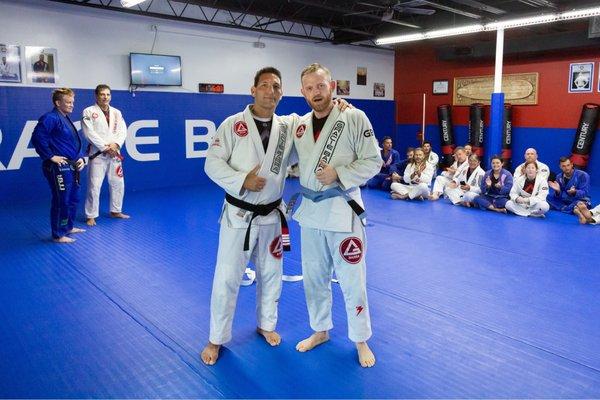 Professor Joe Scarola at belt promotion ceremony.