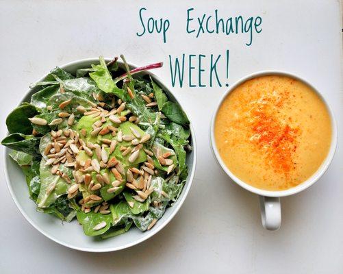 Participate in monthly soup exchanges.