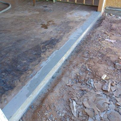 Any type of concrete repairs like stem walls or the entire foundation surface.