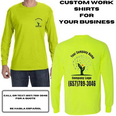 Order your custom work shirts with us.